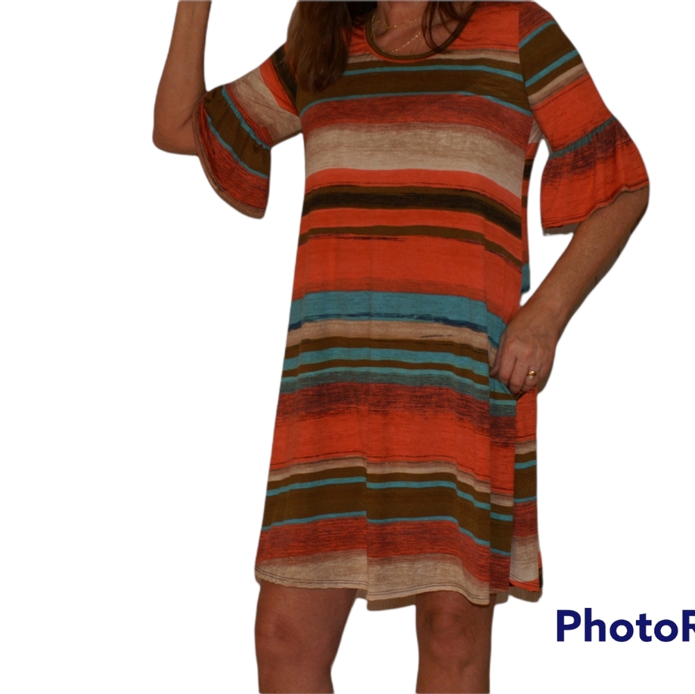 Multi Color Stripe Dress - Picture 7 of 8